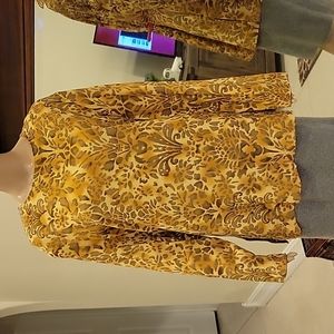 Vintage Caroline Kendrick Leopard Print 100% Silk Top